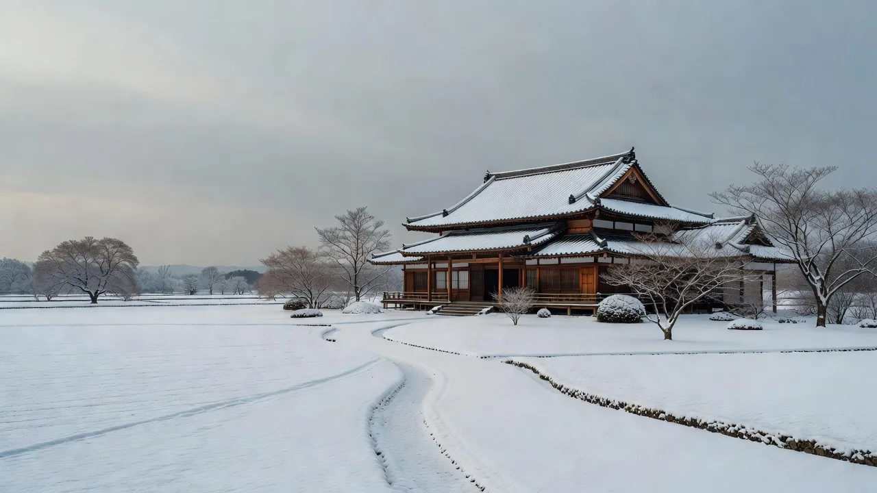 雪に覆われた冬景色